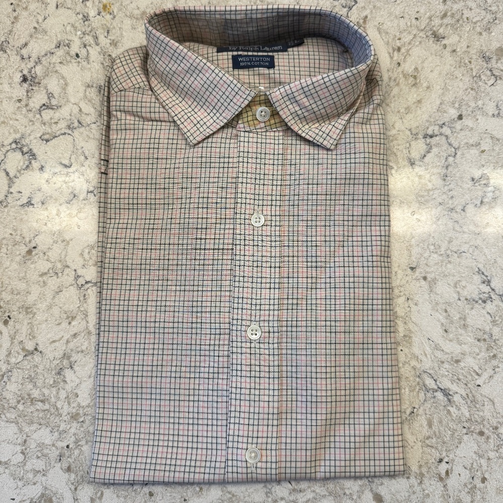 NWOT - Men's Polo by Ralphn Lauren Large Plaid dress shirt